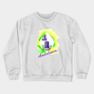 Andalusian Lavender and Lemons Doorway Crewneck Sweatshirt